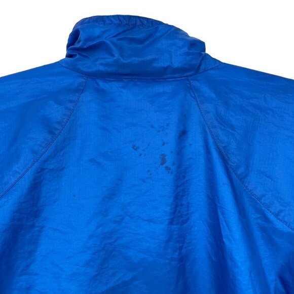VTG Patagonia Women's Size M Full Zip  Windbreaker Jacket Blue STAINS! - Picture 8 of 10